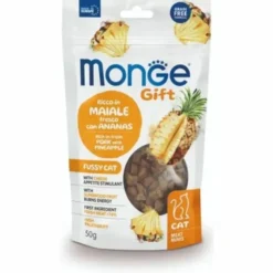 Monge Meat Minis Appetito Difficile Snacks Per Gatti Maiale Con Ananas E Formaggio 50g