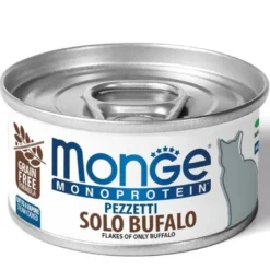 Monge Monoprotein Pezzetti Solo Bufalo Cibo Umido Per Gatti Adulti 80g
