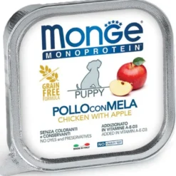Monge Monoprotein Puppy Pollo Con Mela Cibo Umido Per Cani Cuccioli 150g