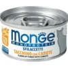 Monge Monoprotein Sfilaccetti Tacchino Con Carote Cibo Umido Per Gatto Adulto 80g