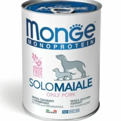 Monge Monoprotein Solo Maiale Cibo Umido Per Cani Adulti 400g