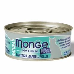 Monge Natural Fantasia Di Mare Con Pollo Cibo Umido Per Gatti Adulti 80g