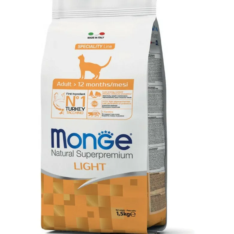 Monge Natural Superpremium Adult Cat - Light Tacchino