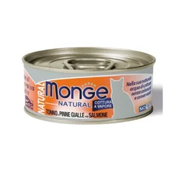 Monge Natural Tonno Pinne Gialle Con Salmone Cibo Umido Per Gatti Adulti 80g