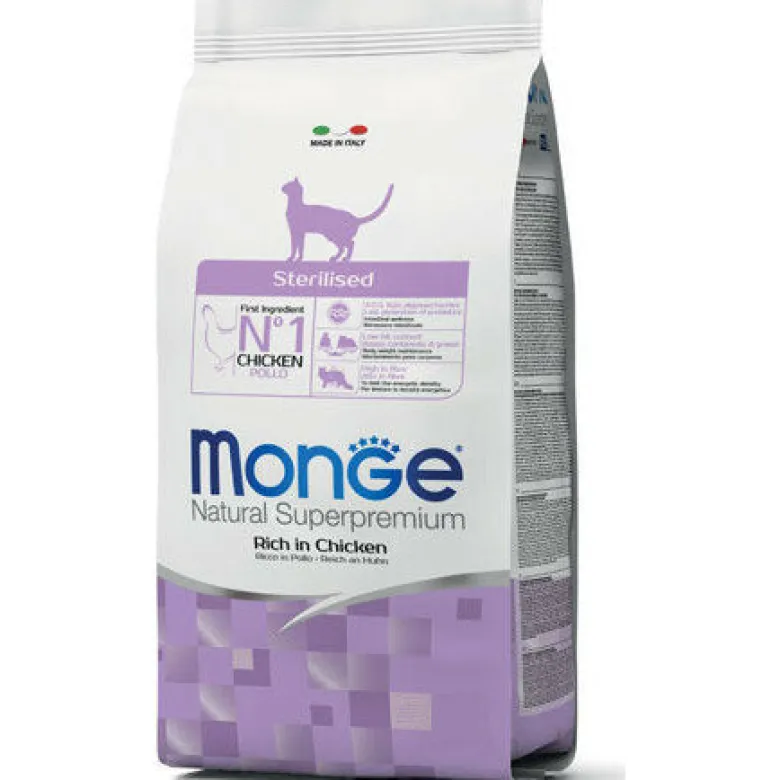 Monge Ricco Di Pollo Cibo Secco Gatti Adulti Sterilizzati Sacco 400g