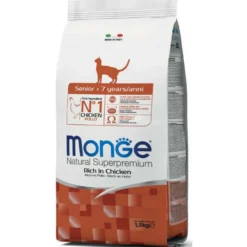 Monge Ricco Di Pollo Cibo Secco Gatti Adulti Età Oltre 7 Anni Sacco 1,5 Kg