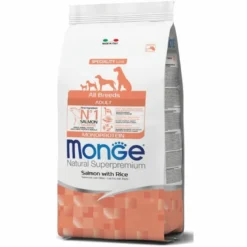 Monge Salmone e Riso Cibo Secco Cani Adulti 12 Kg