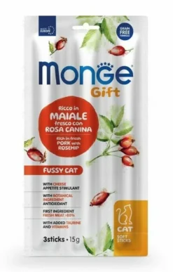 Monge Soft Sticks Per Gatti Maiale Fresco E Formaggio 15g