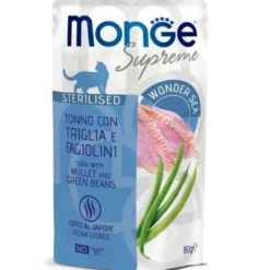 Monge Supreme Sterilised Adult Pezzetti di Tonno con Triglia e Fagiolini