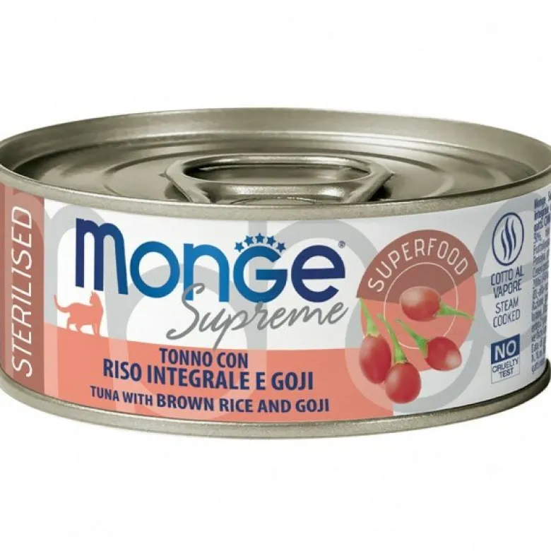 Monge Supreme Sterilised Adult Cat Tonno Riso Integrale e Goji