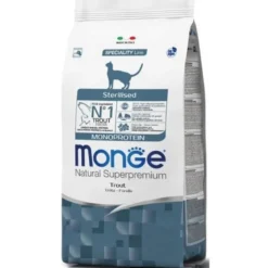 Monge Trota Monoprotein Cibo Secco Gatti Adulti Sterilizzati Sacco 10 Kg