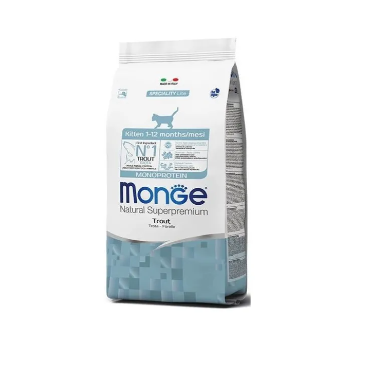 Monge Trota Monoprotein Cibo Secco Gatti Cuccioli 1-12 Mesi Sacco 400g