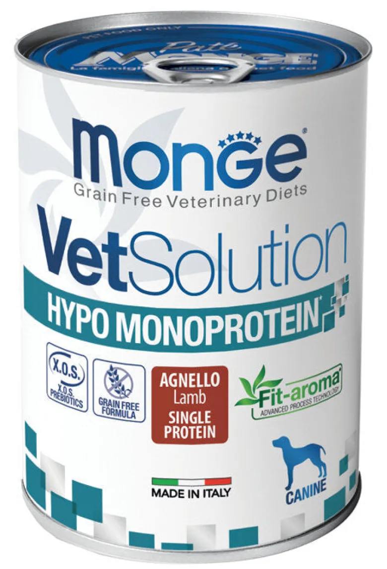 Monge VetSolution Hypo Monoprotein Canine Agnello Lattina 400g