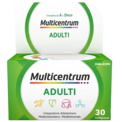 Multicentrum Adulti Integratore Alimentare Multivitaminico Vitamina C B D3 Calcio Ferro Zinco 30 Cpr