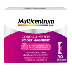 Multicentrum Boost Magnesio Integratore Alimentare Vitamina B6 Magnesio Pidolato Stanchezza 30 Bst