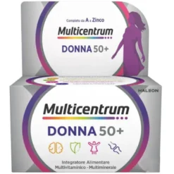 Multicentrum Donna 50+ Integratore Multivitaminico Multiminerale Calcio Ferro Acido Folico 60 Cpr