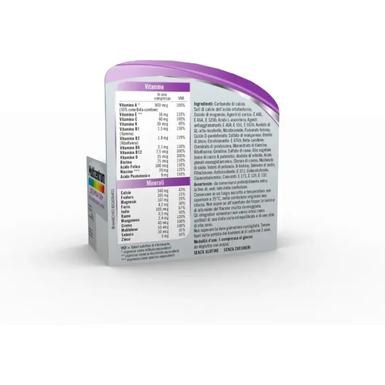 Multicentrum Donna 50+ Integratore Multivitaminico Multiminerale Calcio Ferro Acido Folico 60 Cpr