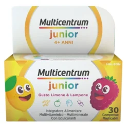 Multicentrum Junior Integratore Alimentare Vitamine Bambini 4+ Vitamina D3 Vitamina C Ferro 30 Cpr