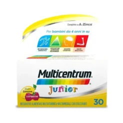 Multicentrum Junior Integratore Alimentare Vitamine Bambini 4+ Vitamina D3 Vitamina C Ferro 30 Cpr