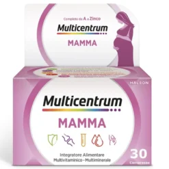Multicentrum Mamma Integratore Alimentare Multivitaminico Gravidanza Acido Folico D3 Calcio 30 Cpr