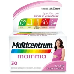 Multicentrum Mamma Integratore Alimentare Multivitaminico Gravidanza Acido Folico D3 Calcio 30 Cpr