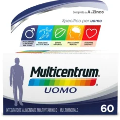 Multicentrum Uomo Integratore Alimentare Multivitaminico Vitamina B D3 A Calcio Magnesio 60 Cpr