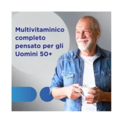 Multicentrum Uomo 50+ Integratore Alimentare Multivitaminico Vitamina D3 C B Zinco Magnesio 60 Cpr