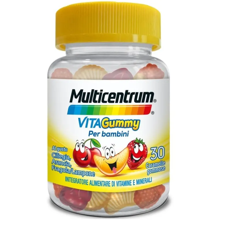Multicentrum VitaGummy Integratore Vitamine Minerali Bambini 3+ Vitamina D Iodio Ferro 30 Caramelle