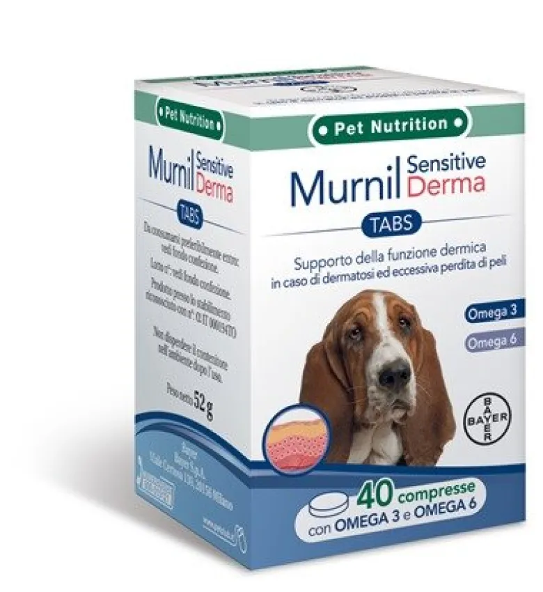 Murnil Sensitive Derma utile per la perdita del peso del cane 40 compresse