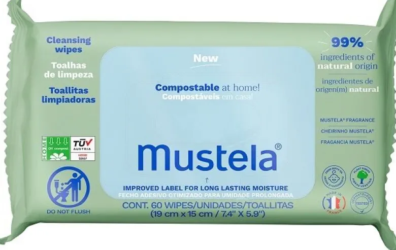 Mustela Salviette Compostabili 60 Pezzi