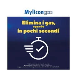 Mylicongas Aerofagia 50 Compresse per Flatulenza Meteorismo Gonfiore addominale