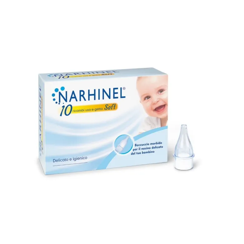 Narhinel 10 Ricambi Per Aspiratore Nasale Neonati E Bambini Con Filtro Assorbente Usa E Getta Soft