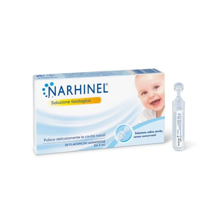 Narhinel Soluzione Fisiologica Salina Isotonica Per Naso Chiuso 20 Flaconcini Monodose Da 5ml
