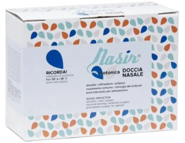 Nasir Lavaggio Nasale Soluzione Isotonica 4 Sacche 500ml + 4 Blister