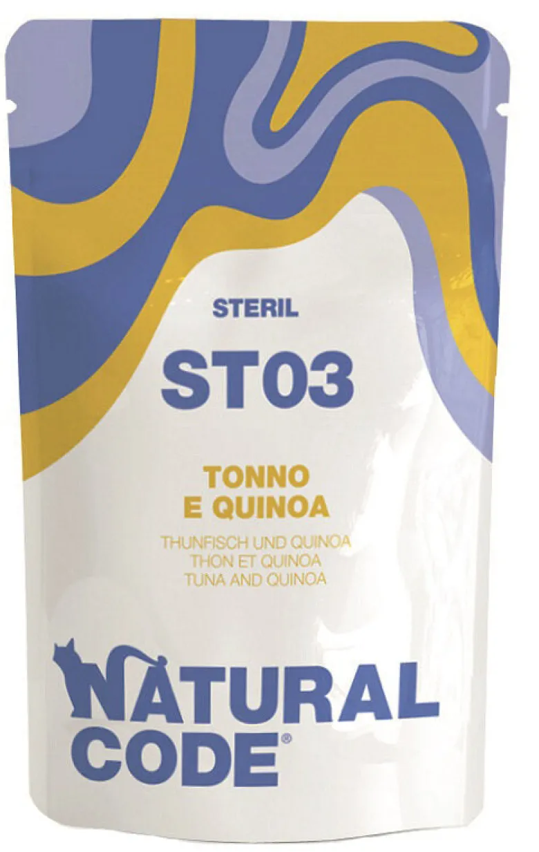 Natural Code ST03 Tonnetto E Mirtilli Gatti Adulti Sterilizzati Busta 70g