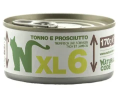 Natural Code XL6 Per Gatti Adulti Tonno E Prosciutto 170g