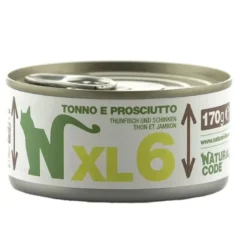 Natural Code XL6 Per Gatti Adulti Tonno E Prosciutto 170g