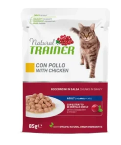 Natural Trainer Cibo Umido Al Pollo Per Gatti Adulti Busta 85g