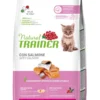 Natural Trainer Kitten Crocchette Con Salmone Per Gatti Cuccioli Sacco 1,5kg