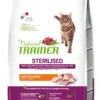 Natural Trainer Sterilised Crocchette Con Tacchino Per Gatti Adulti Sacco 3kg