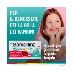 Neoborocillina Gola Junior Fragola 15 Pastiglie Bambini