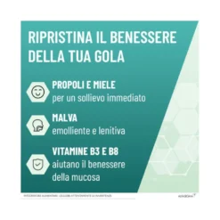 NeoBorocillina Propolmiele+ per il benessere della gola 16 pastiglie gusto miele ed eucalipto