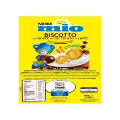 Nestlè Mio Biscotto Con Gocce Di Cioccolato Al Latte Da 12 Mesi Sacchetto 150g