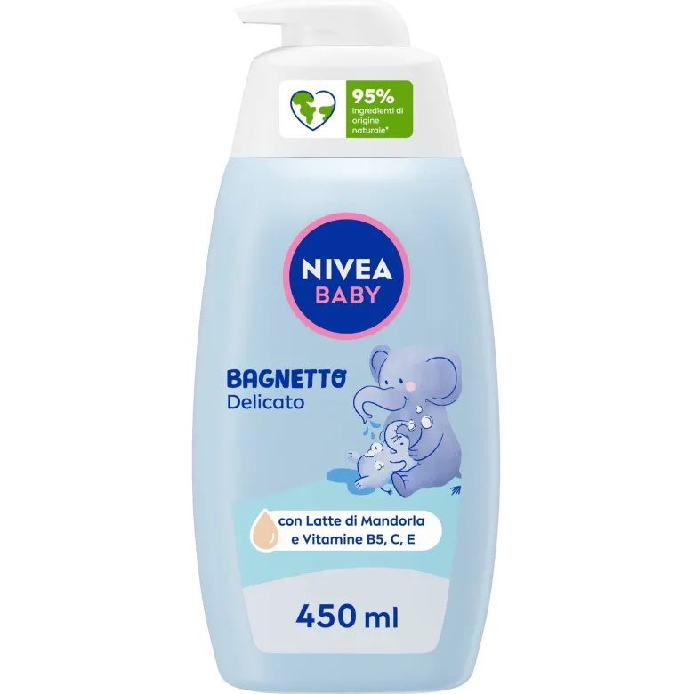 Nivea Baby Bagnetto Delicato Detergente Neonato Per Una Detersione Delicata E Idratante 450ml