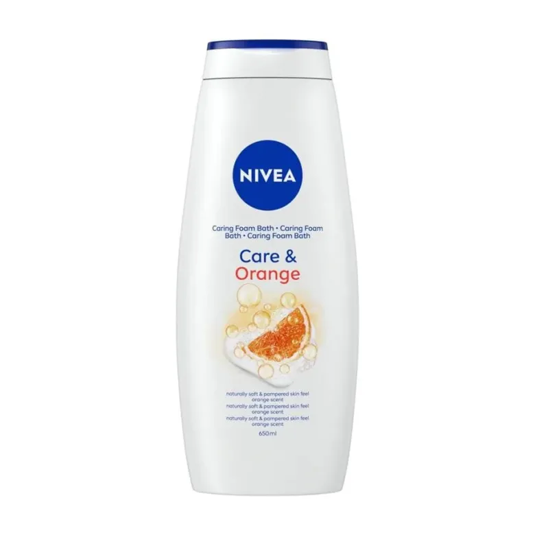 Nivea Bagnodoccia Care & Orange Bagnoschiuma in Crema Detergente Al Profumo Di Arancia 650ml