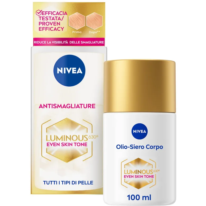 Nivea Luminous630 Olio-siero Corpo Antismagliature 100 ml Olio Per La Cura Corpo Antismagliature