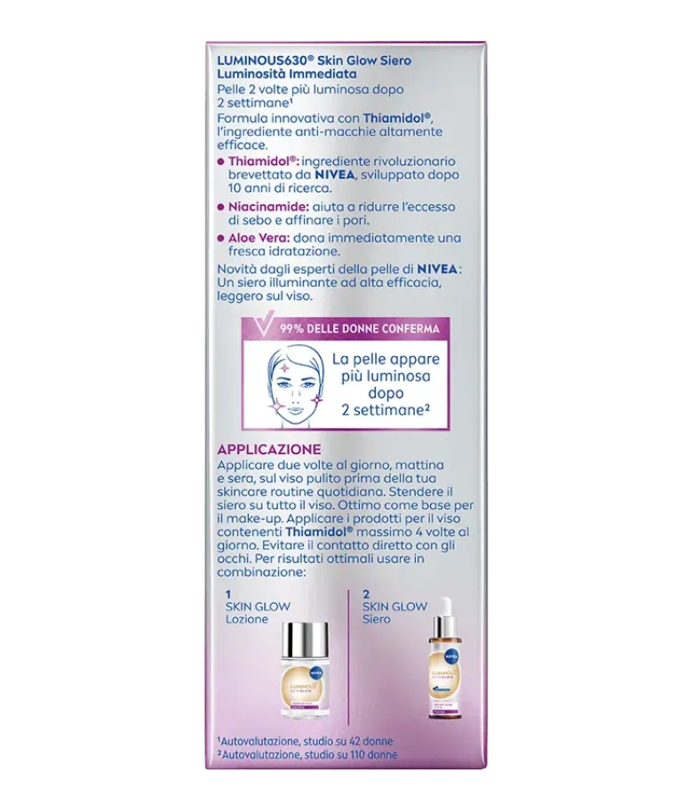 Nivea Luminous 630 Skinglow Siero Luminosità Immediata 30ml