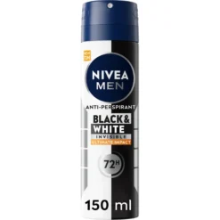 Nivea Men Black & White Invisible Ultimate Impact Spray Deodorante Spray Antitraspirante 125ml