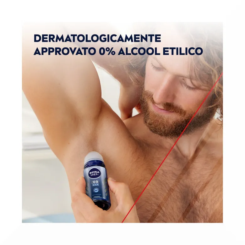Nivea Men Cool Kick Deodorante Uomo Roll-on Antitraspirante 48h 150ml
