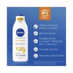 Nivea Q10 Crema Corpo Idratante Rassodante Corpo Pelle Secca 250ml
